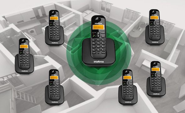 Telefone Sem Fio Intelbras TS 3110 Display Luminoso Identificador de Chamada e Tecnologia DECT 6.0 Preto