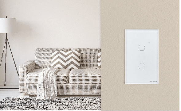 Interruptor Inteligente Touch Wi-Fi 2 Teclas Branco - Intelbras EWS 1002 BR