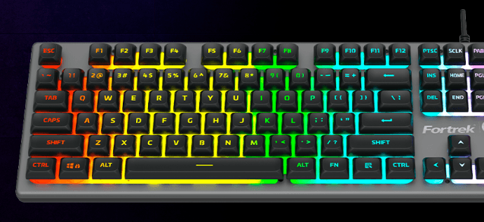 Kit Gamer Fortrek Ranger Rainbow, Teclado ABNT2 e Mouse, LED Rainbow, USB - 70551