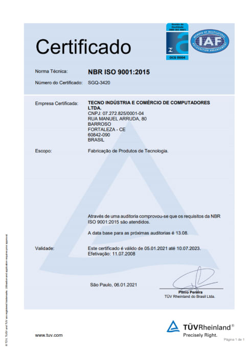 Certificado ISO 9001