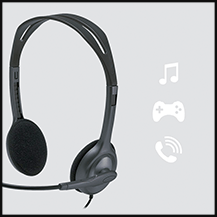 Headset Logitech H111 Estéreo Analógico P3 Cinza - 981-000612