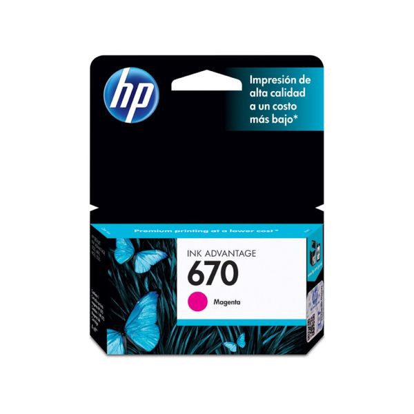 Cartucho HP 670 Magenta (CZ115AB) Para HP Deskjet 4615, 4625, 5525
