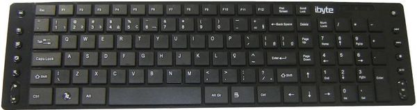 Teclado Multimídia Slim USB Ibyte KE-202CM Black Piano