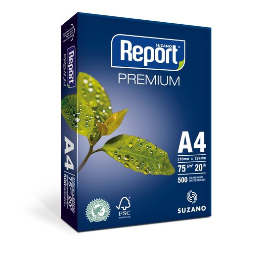 Resma de Papel A4 Suzano Report Premium