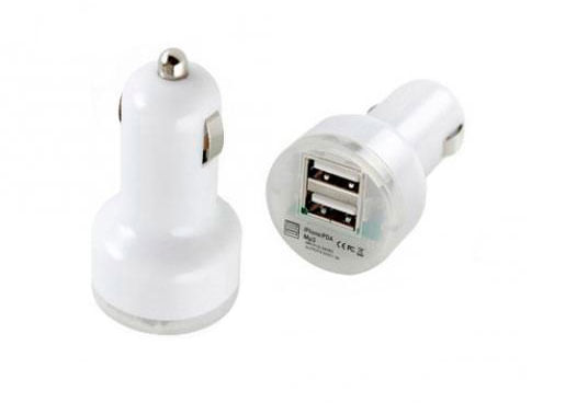Carregador Veicular USB com 2 Portas Cellution-Branco
