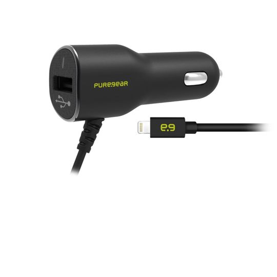 Carregador Veicular Lightning 10W Preto para iPhone - PureGear 60545PG