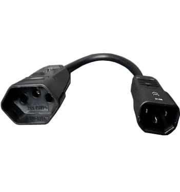 Cabo de Força Adaptador de Plug C14 para Novo Padrão 10A - 20 Cm
