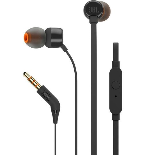 Fone de Ouvido Intra Auricular JBL T110 Preto - JBLT110BLK