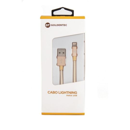 Cabo Lightning USB MFi 1,2m Gold Goldentec