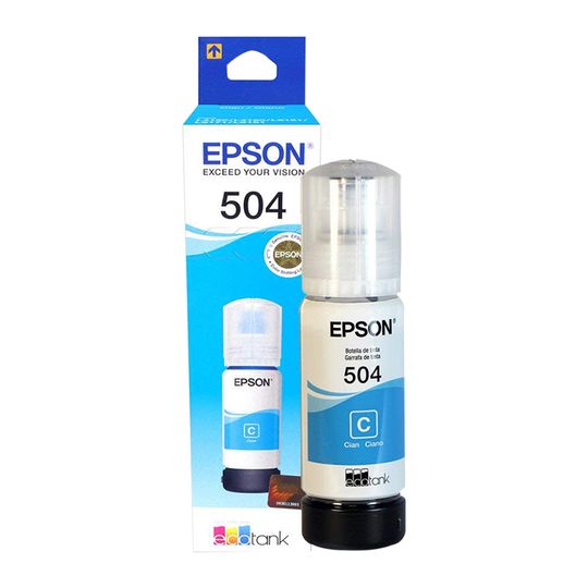 Garrafa de Tinta Epson Ecotank T504 Ciano T504220-Al