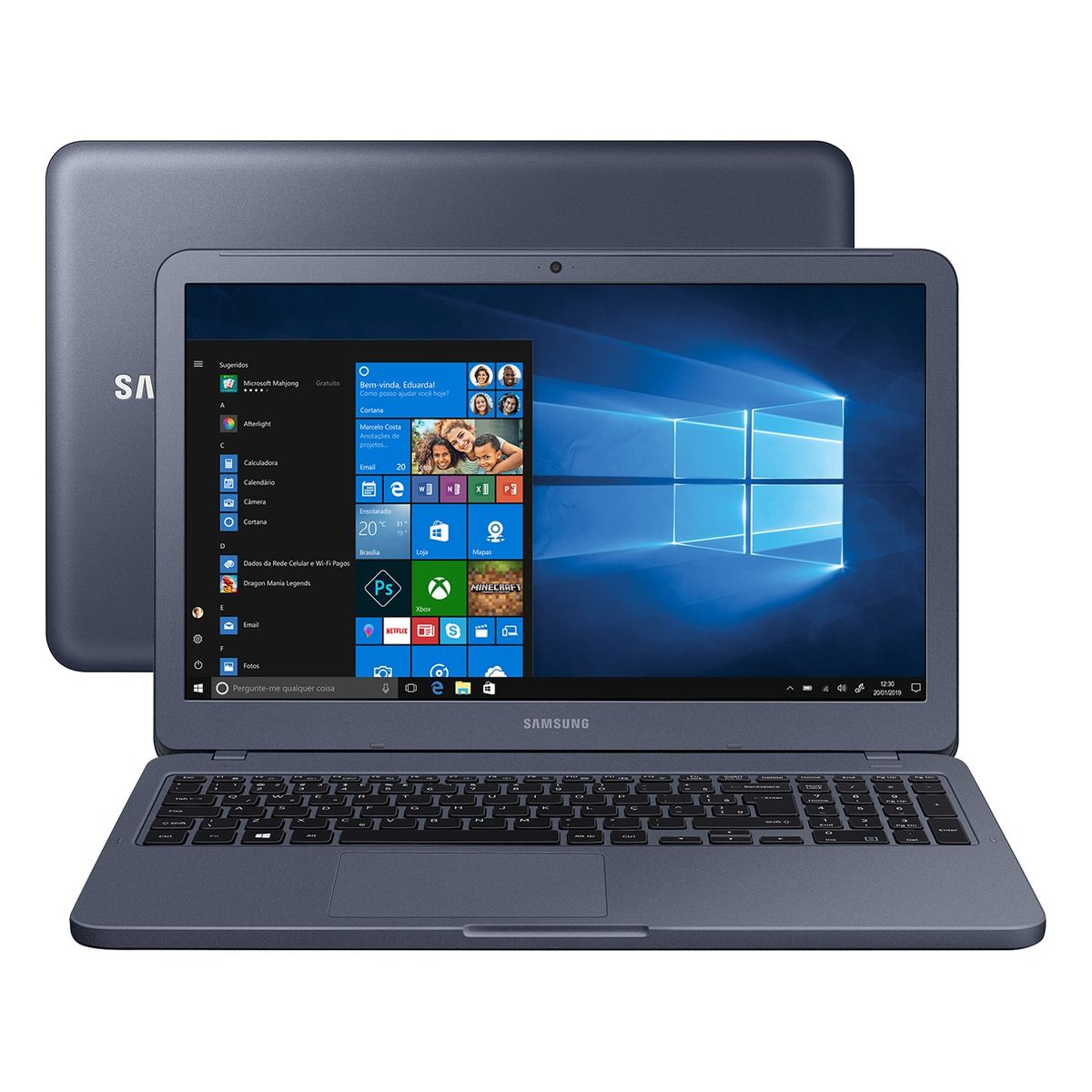 Notebook Samsung Essentials E20 Intel Dual Core 4GB 500GB 15,6" lojaibyte