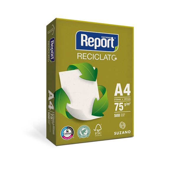 Resma de Papel A4 Suzano Report Reciclato Colork (eco)