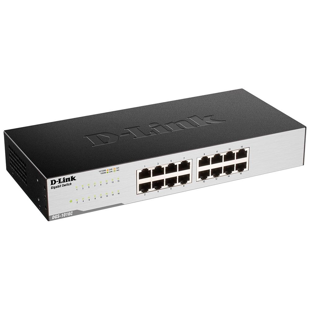 Switch D-Link 16 Portas 10/100/1000Mbps - DGS-1016C