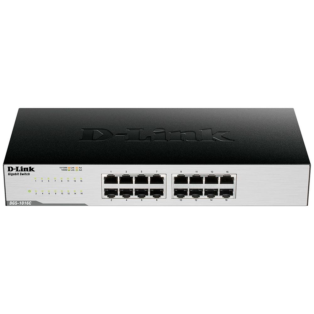 Switch D-Link 16 Portas 10/100/1000Mbps - DGS-1016C