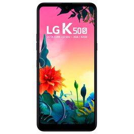 Smartphone-LG-K50S-32GB-13MP-Tela-6.5--Preto-com-Capa-JellyCase-Transparente