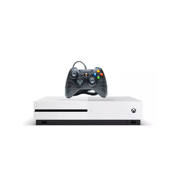 Console Microsoft Xbox One S 1TB Branco, Controle para Xbox One e PC Dual Shock Goldentec GT-One