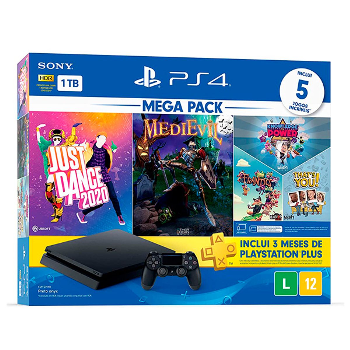 Console Sony PlayStation 4 Mega Pack 11, 1TB + jogos lojaibyte