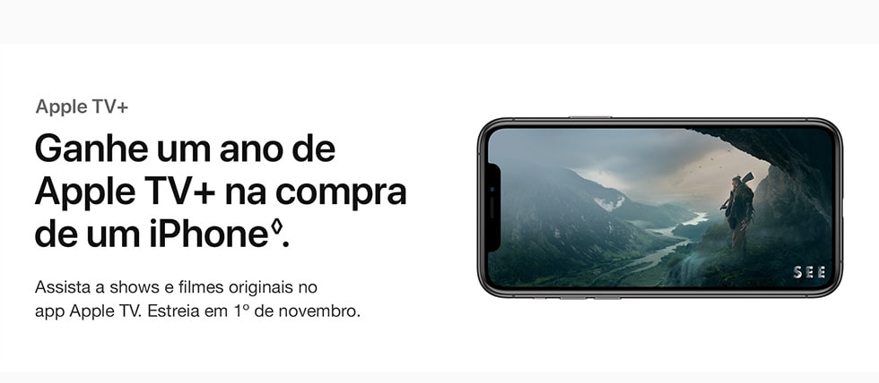promoção apple tv para iphone 11