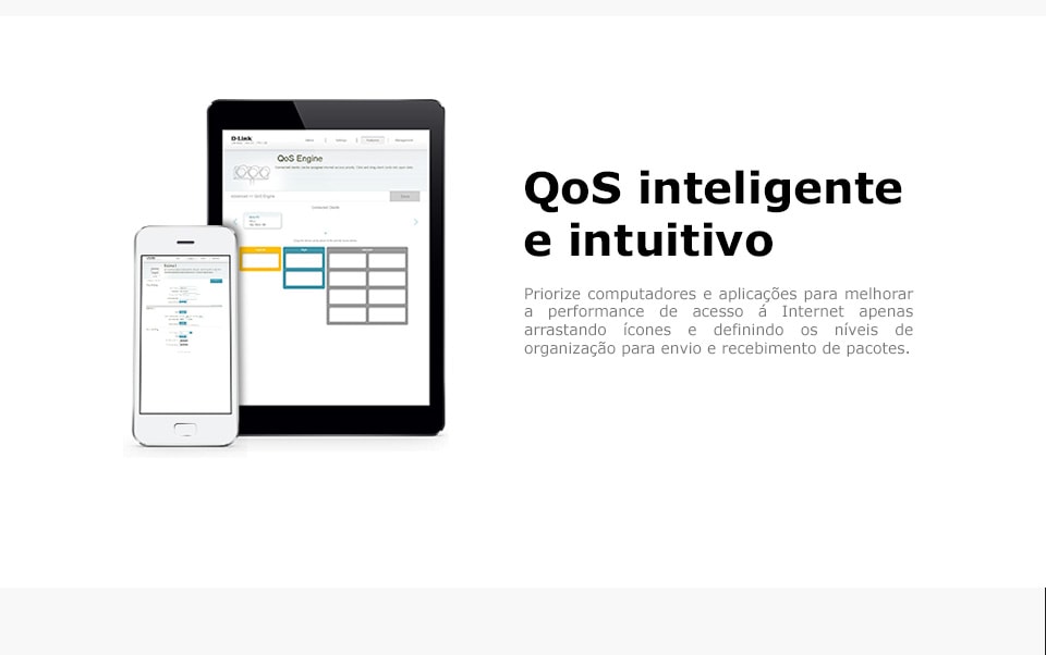 Roteador Cloud AC Dual Band WiFi 1200mbps D-Link DIR-822