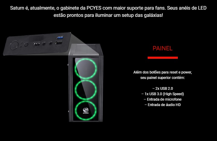 gabinete gamer green saturn pcyes