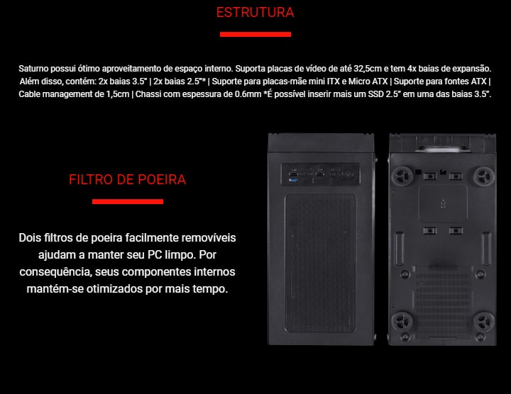 gabinete gamer green saturn pcyes