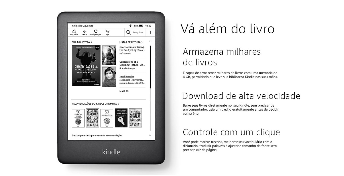 Novo Kindle 10ª geração com iluminação embutida chega ao Brasil por R$ 349  - Olhar Digital