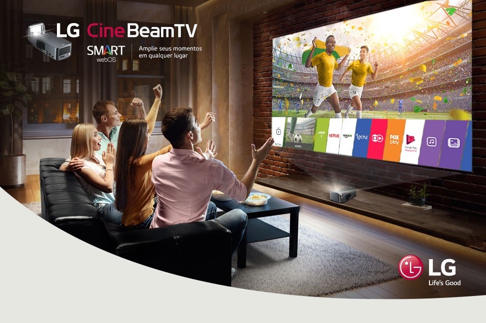 Projetor Cine MiniBeam Smart TV LG PF-1000UW