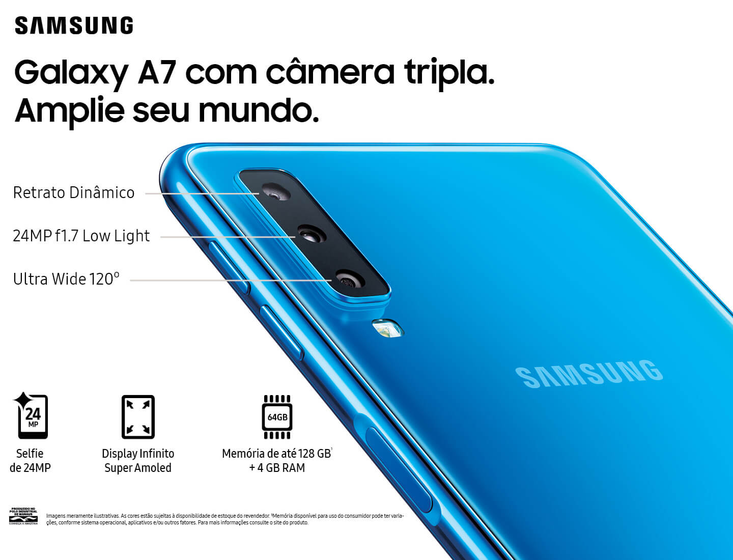 samsung galaxy a7 2018 camera tripla 24mp