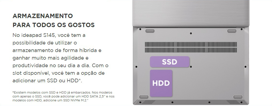Notebook Lenovo Ultrafino Ideapad S145 AMD Ryzen 7 8GB 256GB SSD Radeon