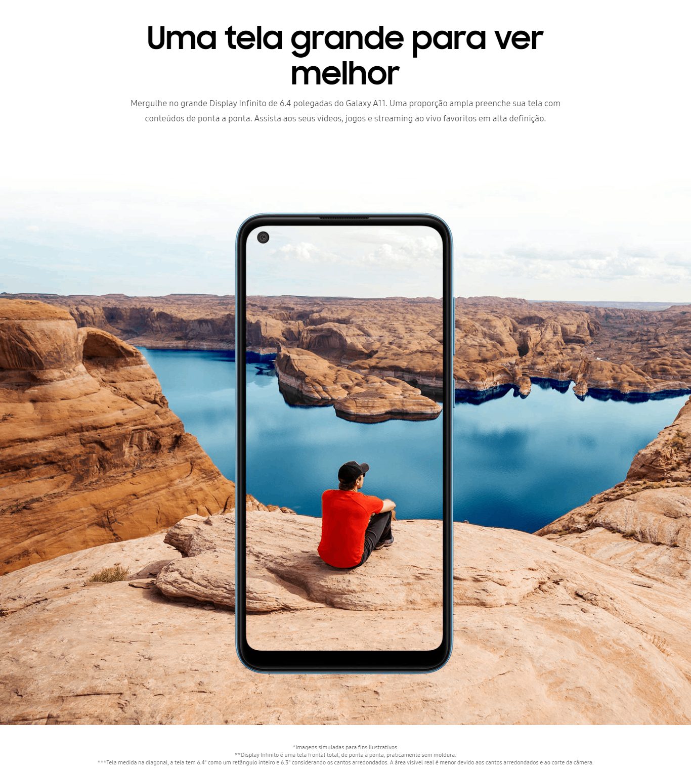  Smartphone Samsung Galaxy A11 64GB Dual Preto Câm. Tripla + Selfie 8MP - SM-A115MZBSZTO
