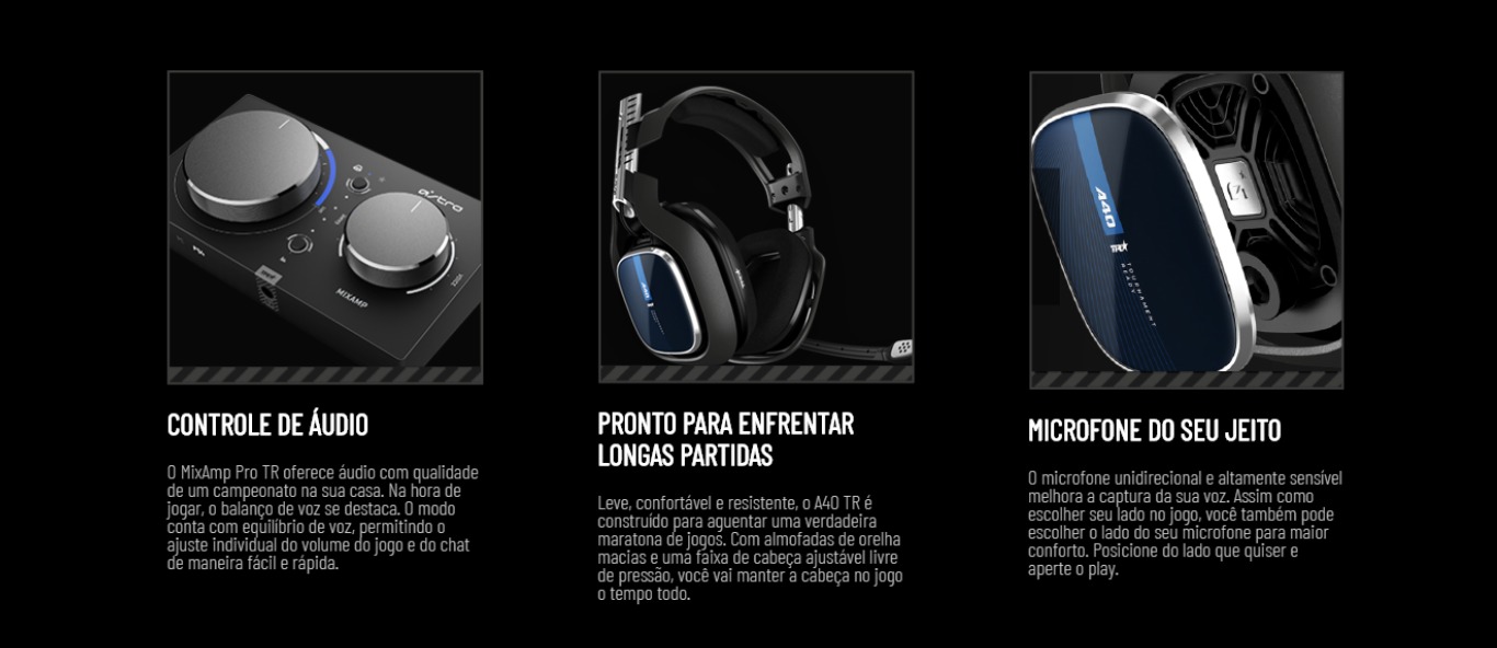 Headset Gamer Logitech Astro A40 e MixAmp Pro TR - PS4 - 939-001791