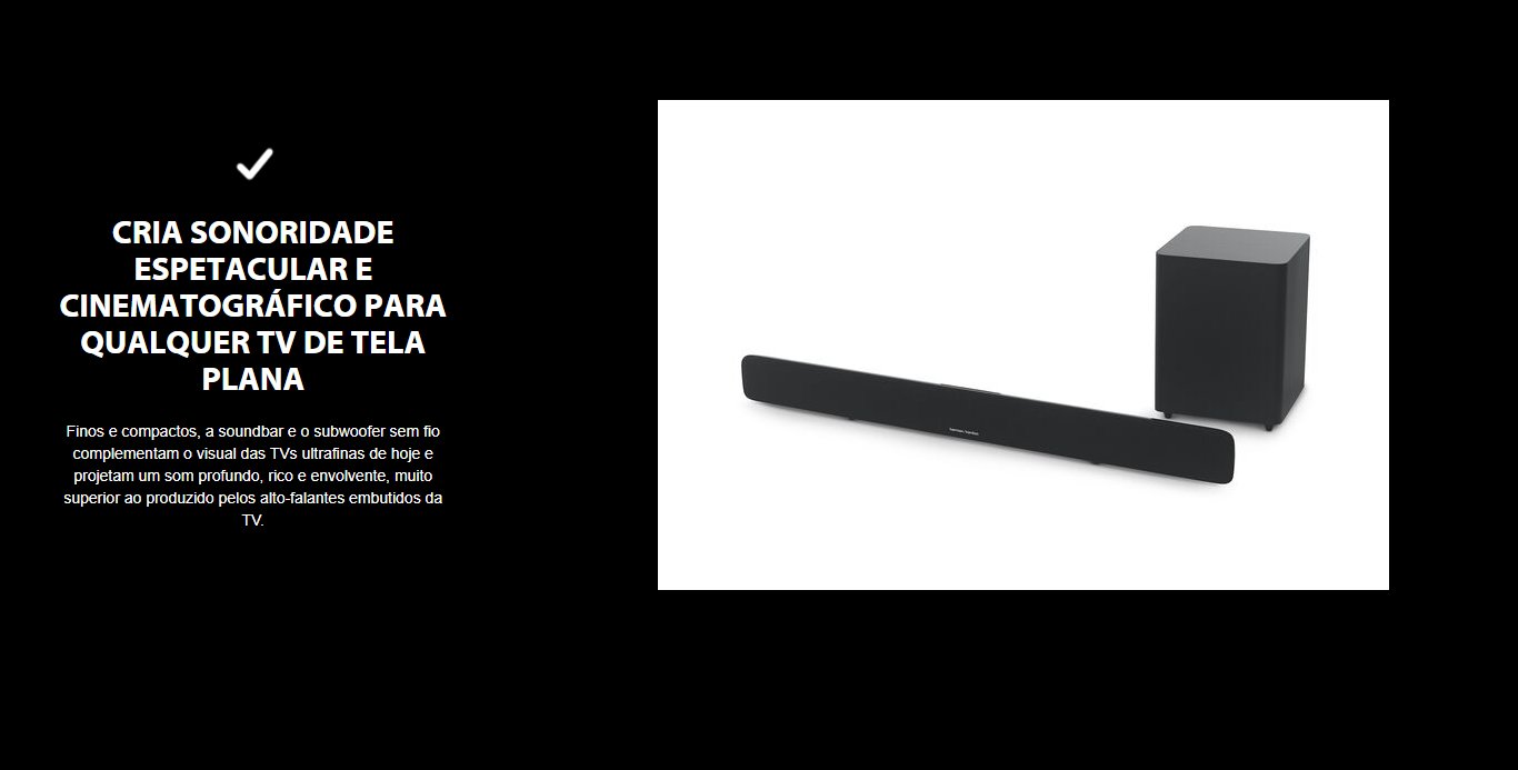 Soundbar Harman Kardon SB20 2.1 Canais Subwoofer sem fio 6,5