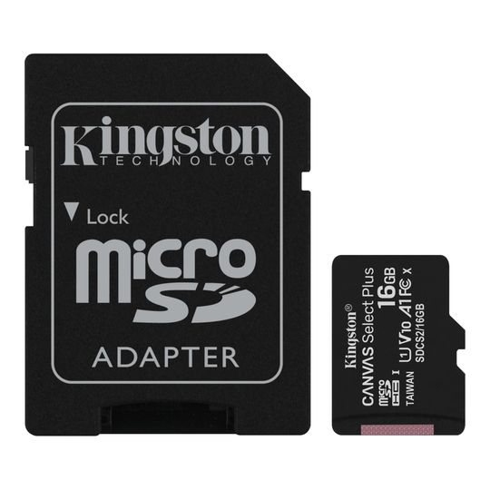 Cartao-De-Memoria-MicroSD-16GB-Kingston--Canvas-Select-Plus---Adaptador-para-SD---SDCS2-16GB-