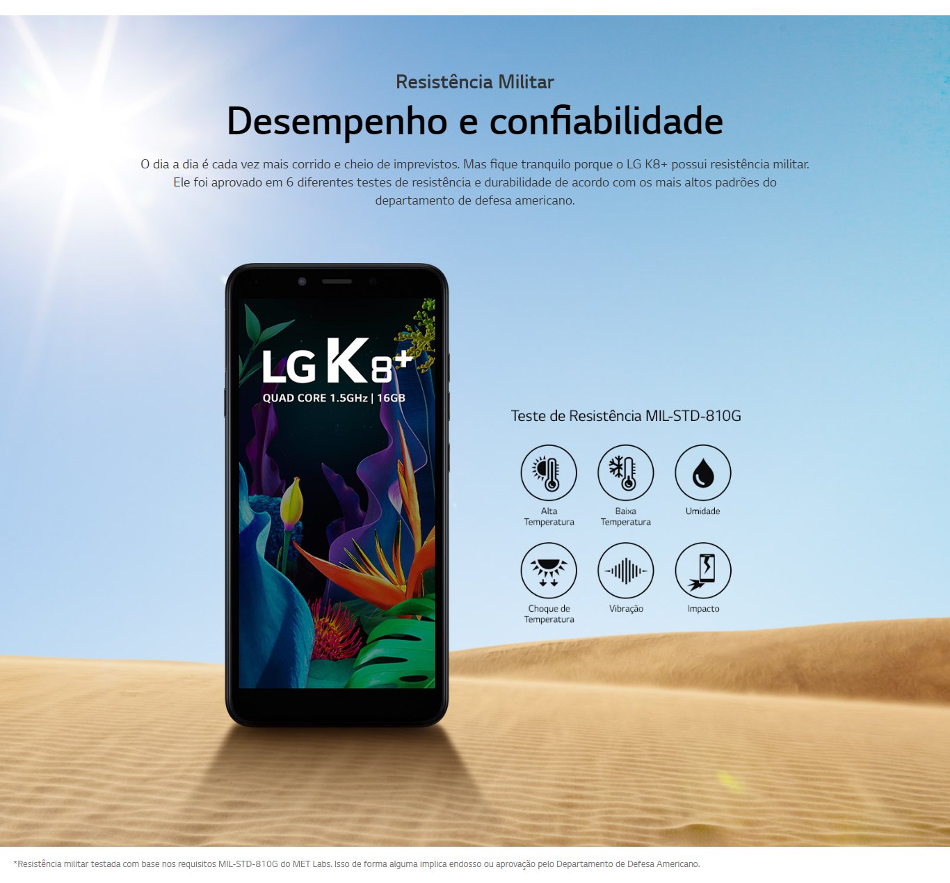  Smartphone LG K8 Plus 16GB Azul 4G Quad-Core - 1GB RAM 5,45