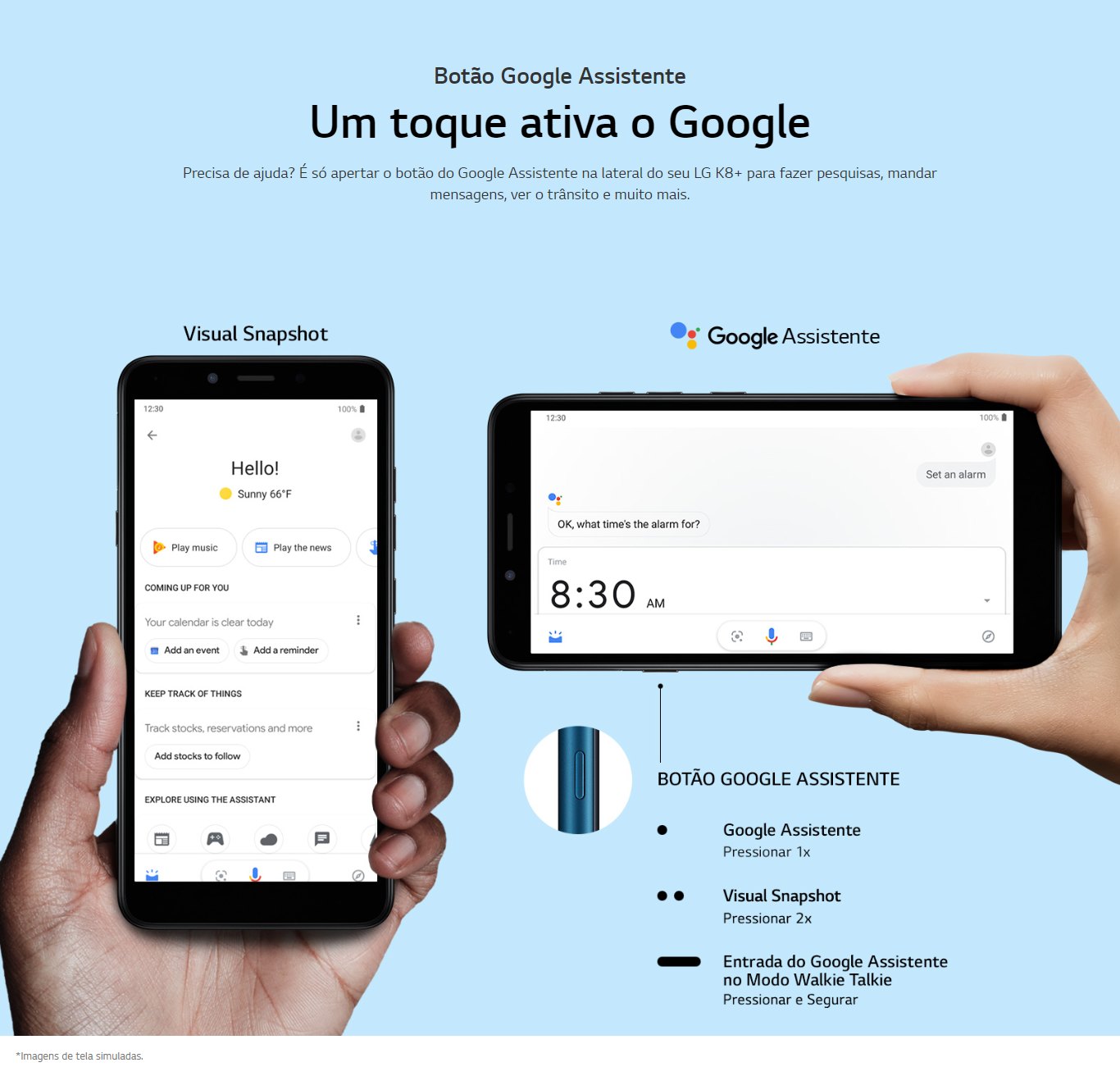 Smartphone LG K8 Plus 16GB Azul 4G Quad-Core - 1GB RAM 5,45