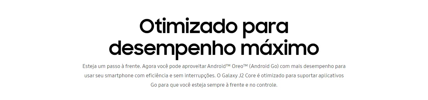 Smartphone Samsung Galaxy J2 Core 16GB Dual Chip Tela 5