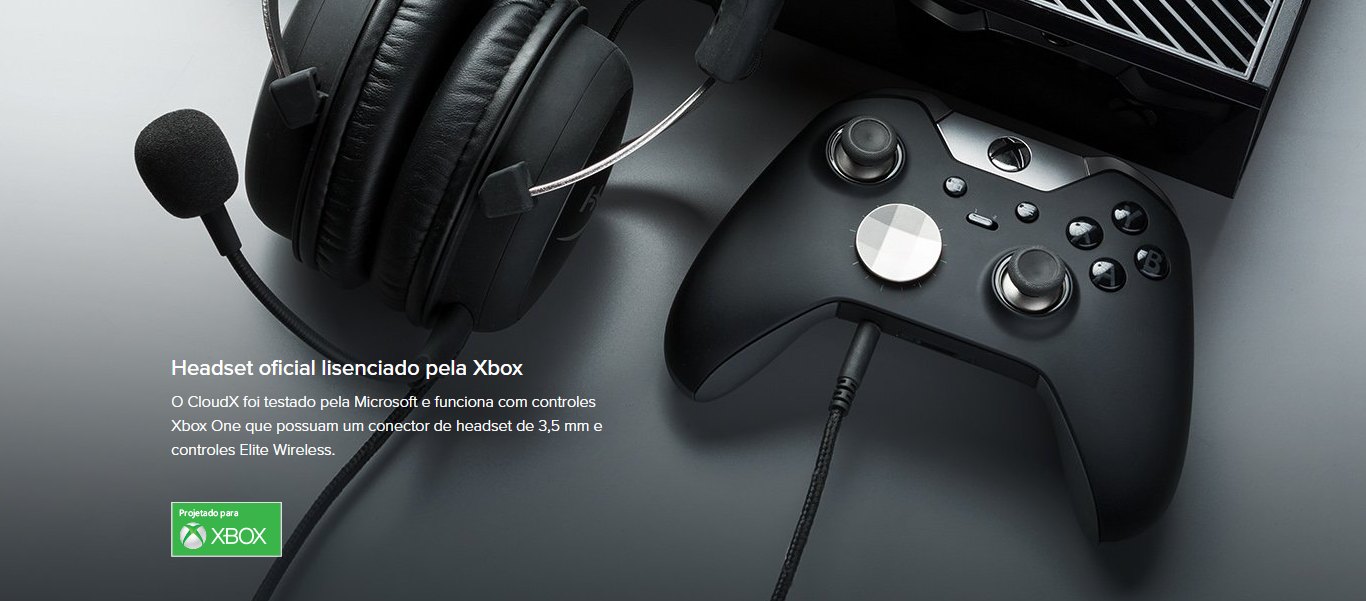Headset Gamer HyperX CloudX Xbox One  Preto - HX-HS5CX-SR