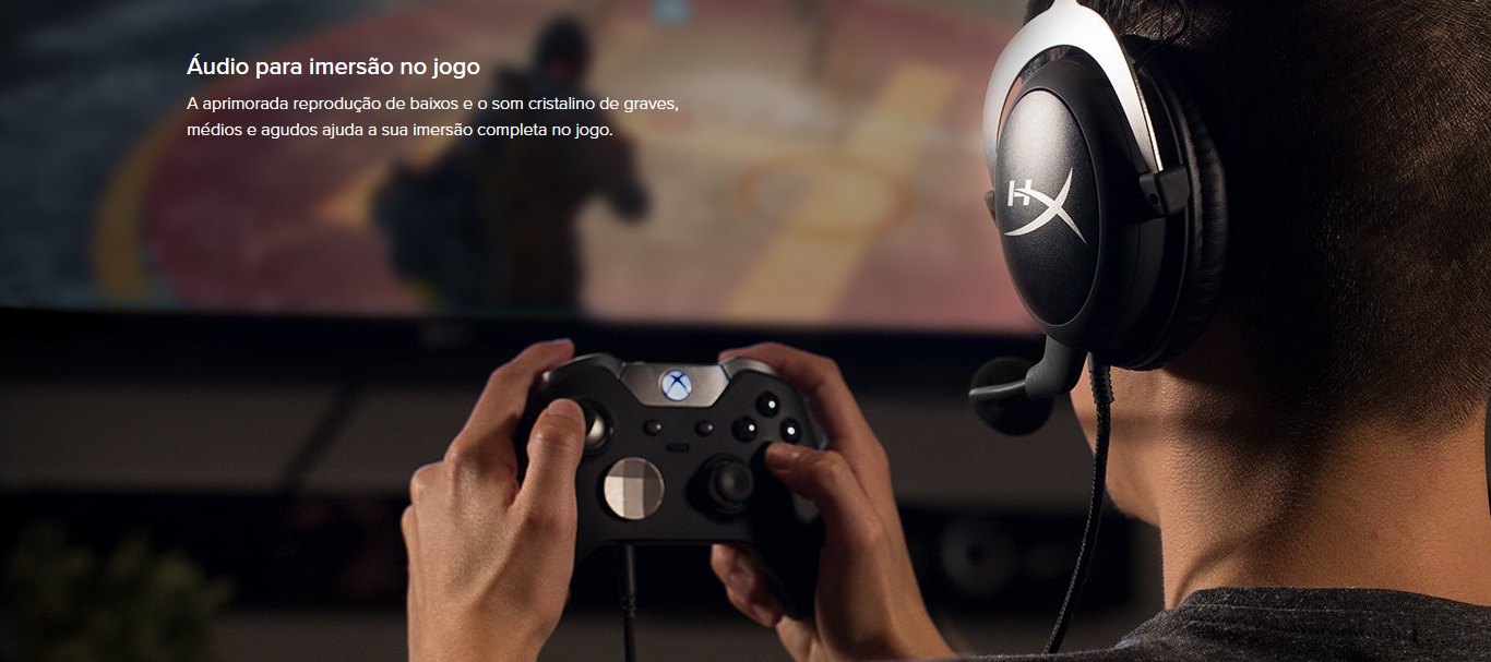 Headset Gamer HyperX CloudX Xbox One  Preto - HX-HS5CX-SR