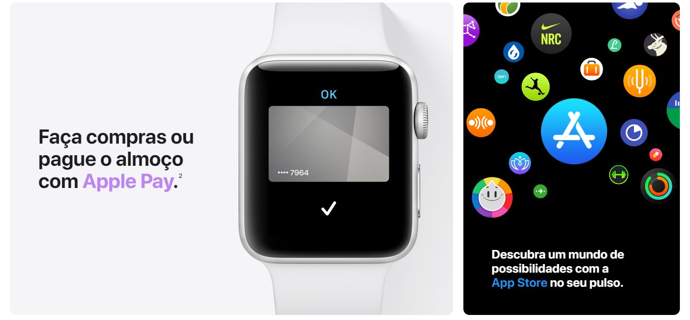 Apple Watch Series 3 Cellular 42 mm Alumínio Cinza Espacial Pulseira Esportiva Preto e Fecho Clássico - MTH22BZ/A