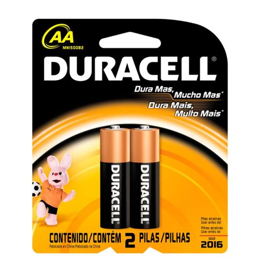 Pilha Duracell Pequena AA com 2 unidades