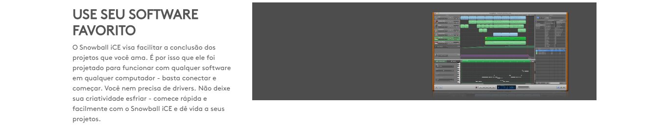 Microfone Condensador USB Logitech Blue Snowball Ice Preto