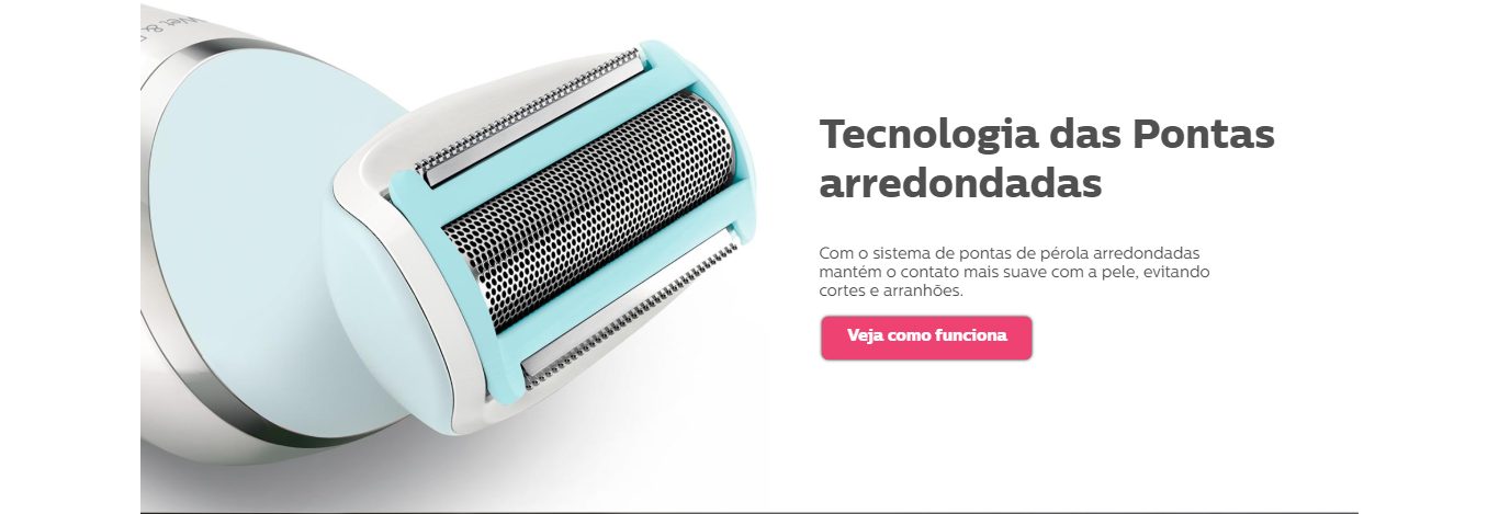 Raspador Elétrico de Pelos Philips Satin Shave Advanced 1 Velocidade 1 Acessório Seco ou Molhado Branco/Azul - BRL130/00