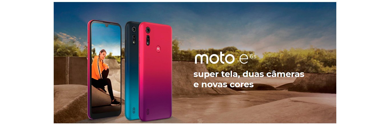 Smartphone Motorola E6S 32GB 2GB RAM Tela Max Vision 6,1