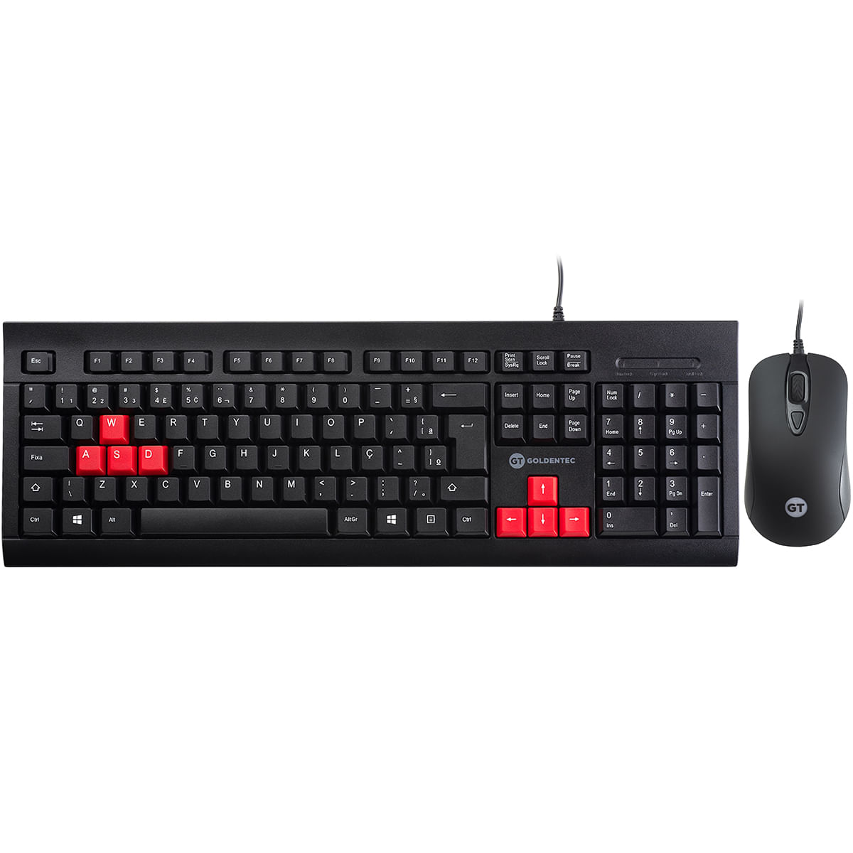 Kit Teclado e Mouse com Fio Black | GT