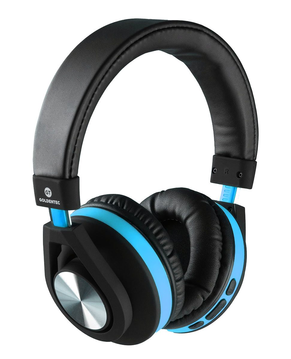 Headphone Bluetooth Follow Azul | Goldentec