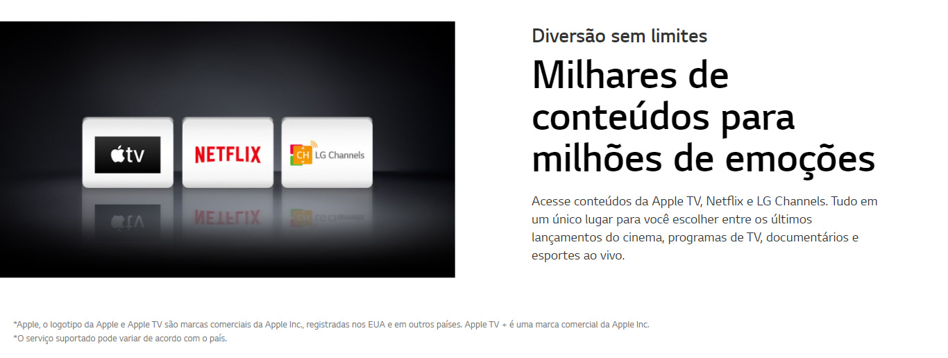 Smart TV LG 70 4K Bluetooth, HDR 10 Pro, Inteligência Artificial ThinQ AI e Smart Magic