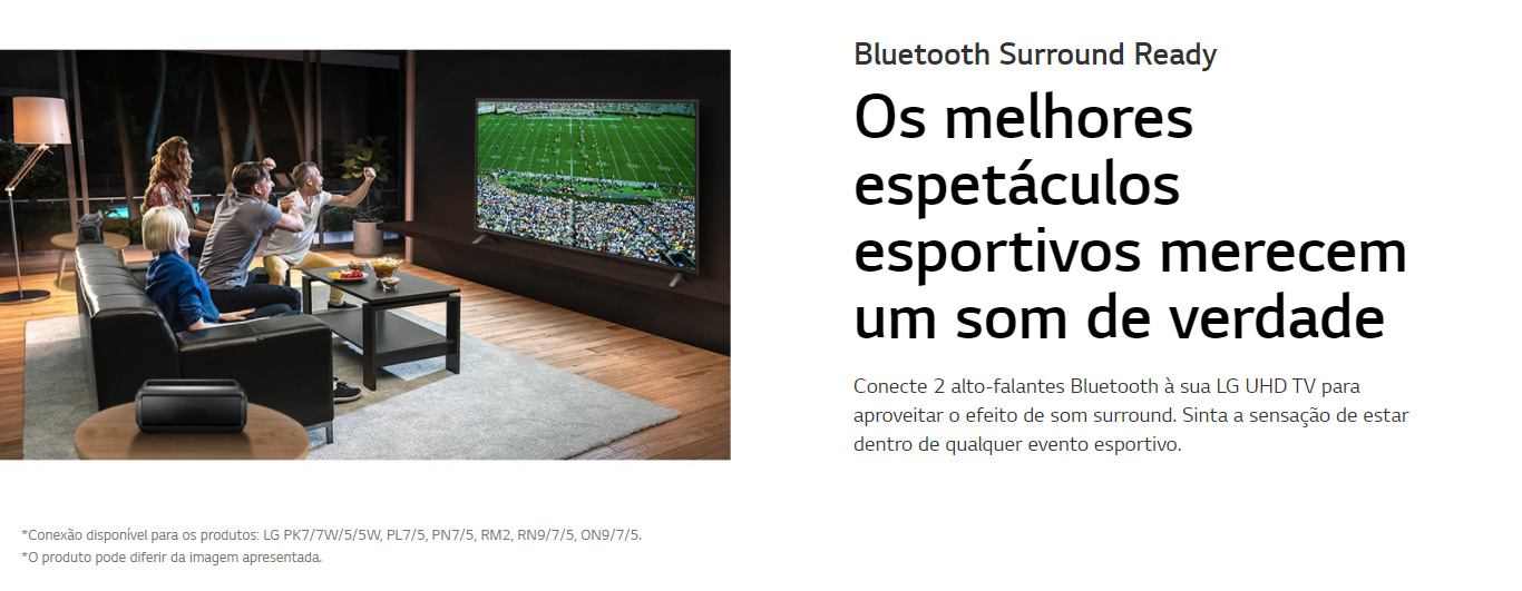 Smart TV LG 70 4K Bluetooth, HDR 10 Pro, Inteligência Artificial ThinQ AI e Smart Magic