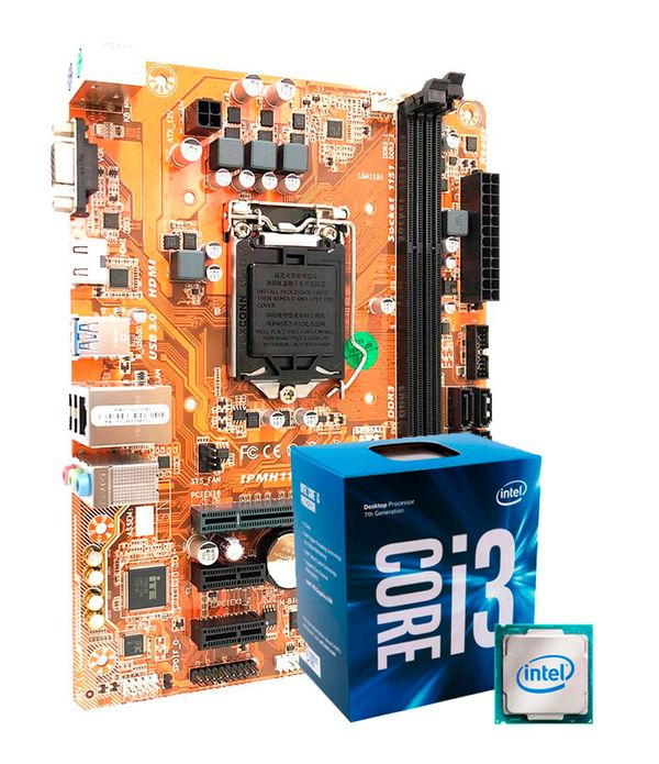 Placa-Mãe PCWare ATX LGA1151 + Processador Intel Core i3-7100