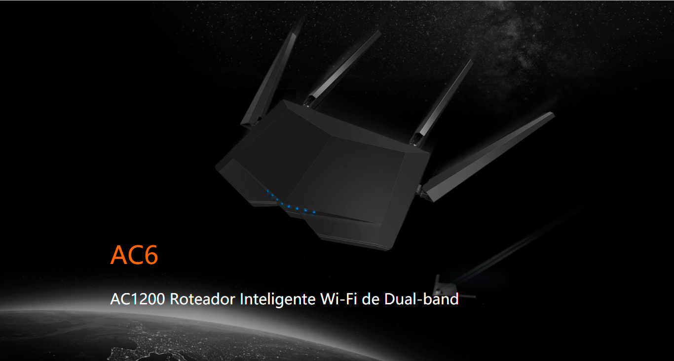 Roteador com beamforming Tenda AC6 1200Mbps