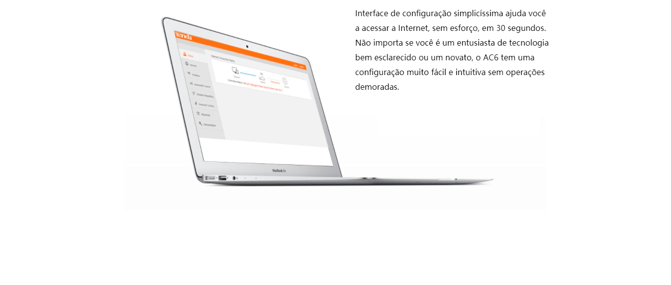 Roteador com beamforming Tenda AC6 1200Mbps
